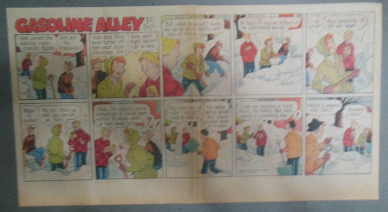 (28) Gasoline Alley by Bill Perry from 1963 Size: Third Page : 7.5 x 15 inches 