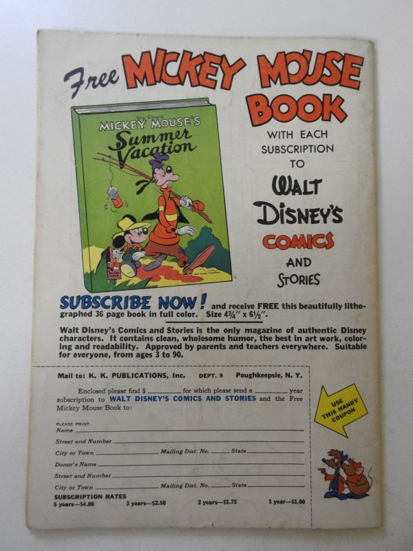 Walt Disney's Comics & Stories #132 (1951) VG+ Condition stamp fc