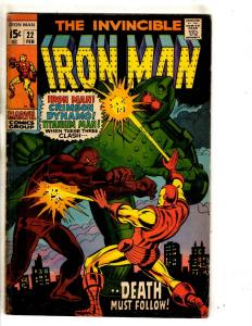 Invincible Iron Man # 22 VG Marvel Comic Book Avengers Hulk Thor Ant-Man RH1