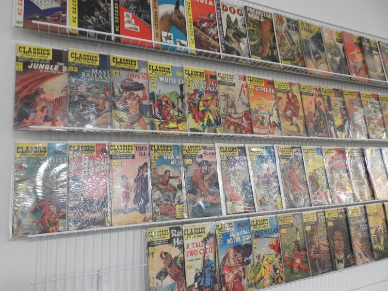 Huge Lot of 66 Comics W/ Classics Illustrated and Illustrated Stories  Avg VG/FN