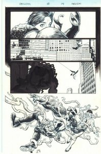 Venom #18 p.13 Venom (Flash Thompson) vs Eddie Brock 2012 art by Nelson DeCastro