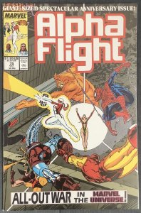 Alpha Flight #75 (1989, Marvel) W/ Guardian Spec Sheet. VF/NM
