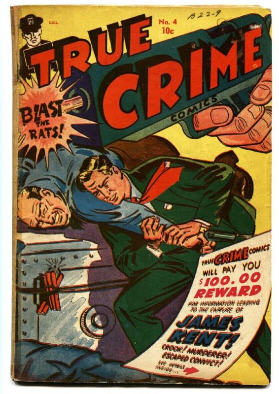 True Crime #4 1948-Morphine / dope-Jack Cole-Canadian edition-rare Golden-Age