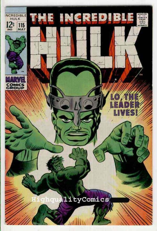 HULK #115, VF to VF+, Bruce Banner, Leader, Herb Trimpe, Radiation, 1968