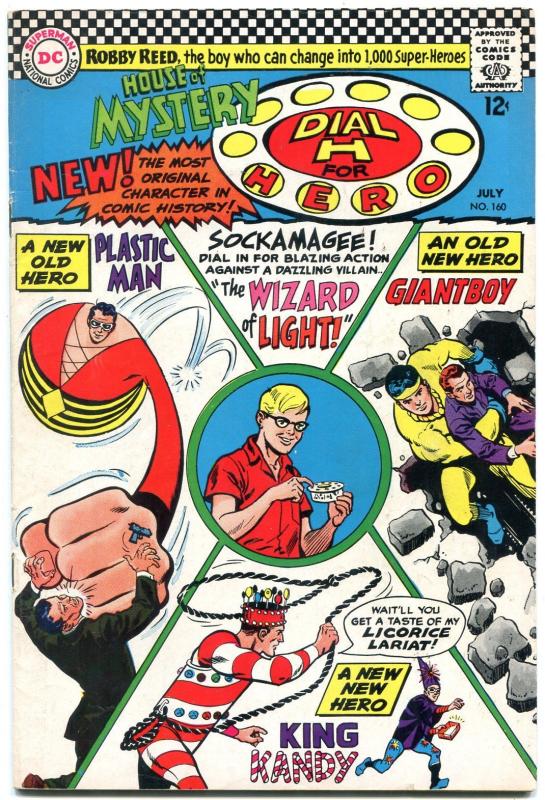 HOUSE OF MYSTERY #160 1966-DIAL H FOR HERO-PLASTIC MAN FN