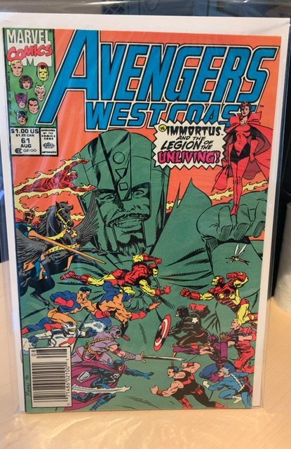 Avengers West Coast #61 Newsstand Edition (1990) 8.5 VF+