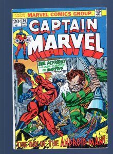 Captain Marvel #24 - Gil Kane Cover Art. Marv Wolfman Story. (4.5) 1973