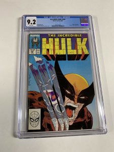 Incredible Hulk 340 Cgc 9.2 White Pages Wolverine Todd Mcfarlane Marvel