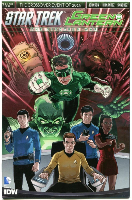 STAR TREK GREEN LANTERN #1 A, NM, Spock, Kirk, War, 2015, IDW, more in store