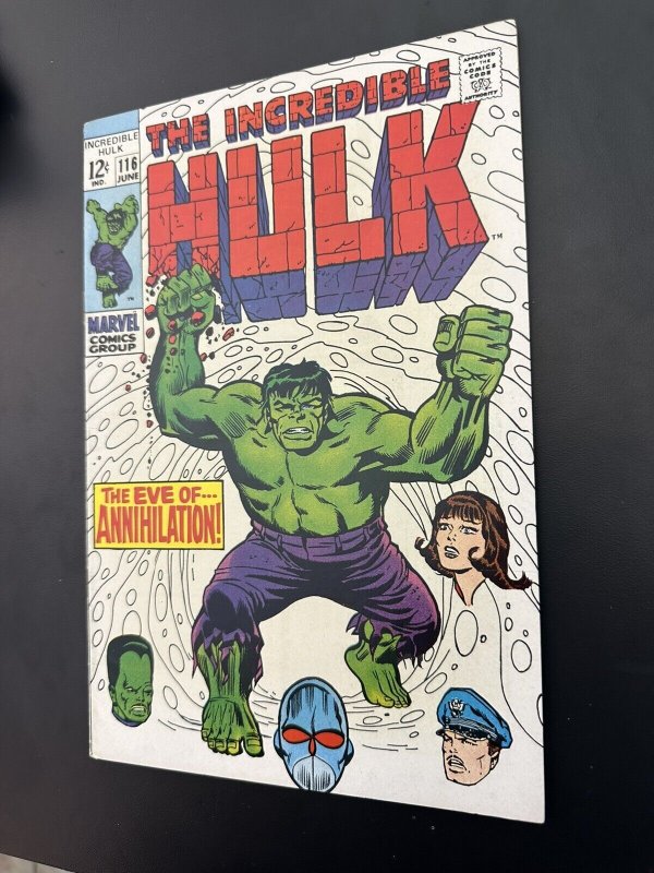 Incredible Hulk  #116 FN/VF “The Eve Of Annihilation!” (Marvel 1969)