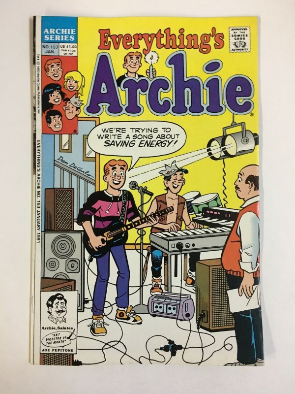 EVERYTHINGS ARCHIE (1969-1991)153 VF-NM Jan 1991 COMICS BOOK