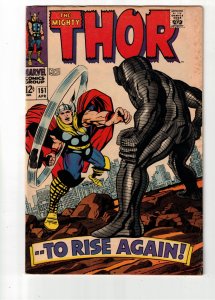 Thor #151 (1968) Mid-grade VG/FN jack Kirby Destroyer, Inhumans Key! Wow!