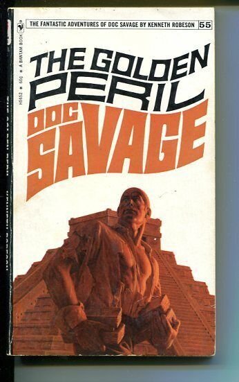 DOC SAVAGE-THE GOLDEN PERIL-#55-ROBESON-VG-JAMES BAMA COVER-1ST EDITION VG