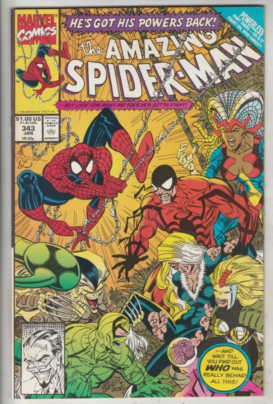 Amazing Spider-Man #343 (Feb-91) NM- High-Grade Spider-Man