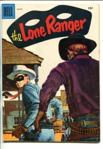 THE LONE RANGER #91-1956-DELL-TONTO-SCOUT-SILVER-SILVER BULLET-CANOE-vg 