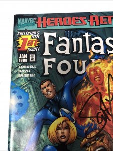 Fantastic Four (1998) # 1 (VF/NM) Variant • Signed Scott Lobdell • Marvel Comics