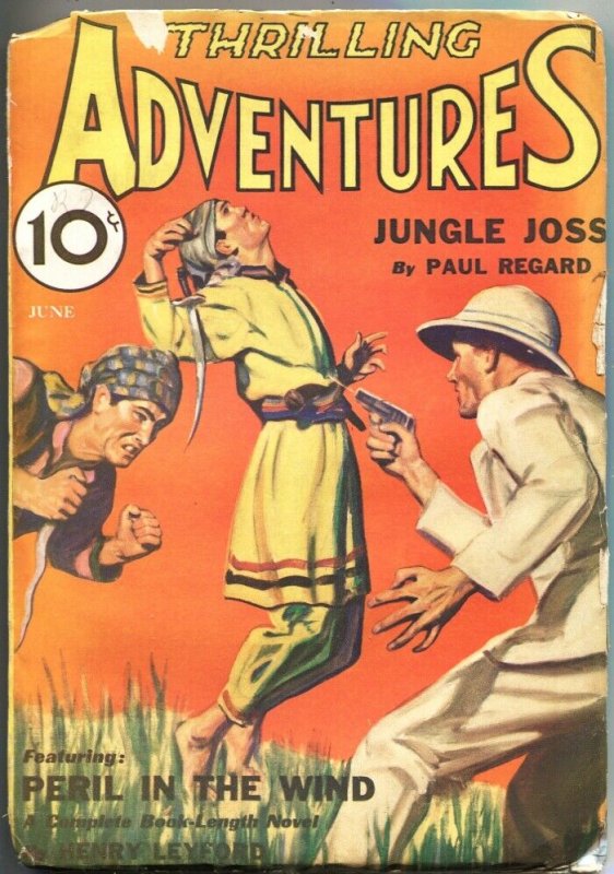 THRILLING ADVENTURES 1932 JUNE-WEIRD MENACE-JUNGLE-BONDAGE-ORIENTAL-PULP