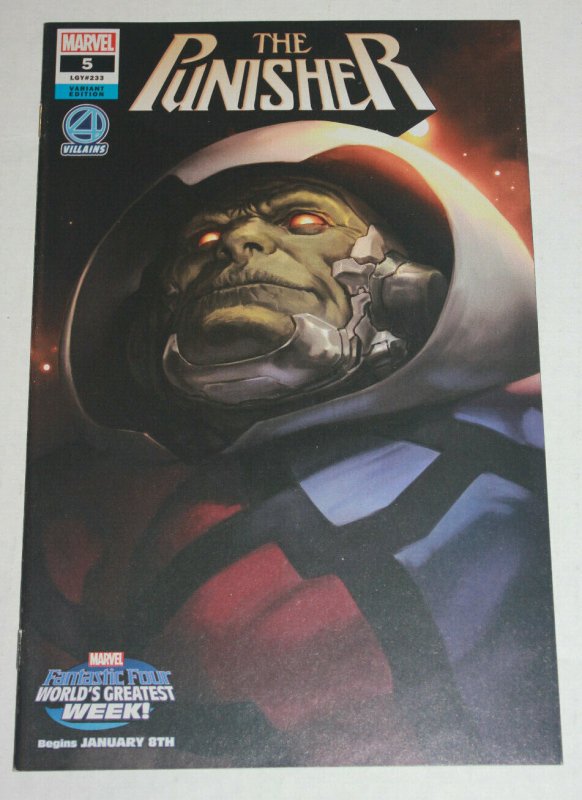 Punisher 5 D Fantastic Four Villain’s Variant Cover NM 9.6 or Higher