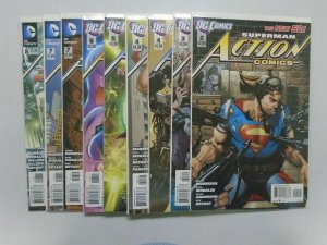 9 Different Action Comics NEW 52 from:#2-8 some variants (2011)