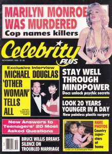 Celebrity Plus Magazine (Vol. 2) #11 FN ; Globe | November 1988 Marilyn Monroe W