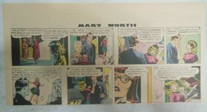 (52) Mary Worth Sunday Pages by Saunders 1947 Third Full Page 7.5 x 15 inches