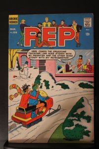 Pep #215 High-Grade VF/NM Snow Mobile cover Archie, Jughead, Betty, Veronica Wow