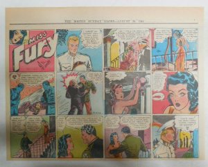 Miss Fury Sunday by Tarpe Mills from 8/13/1944 Size: 11 x 15  Very Rare Year #4