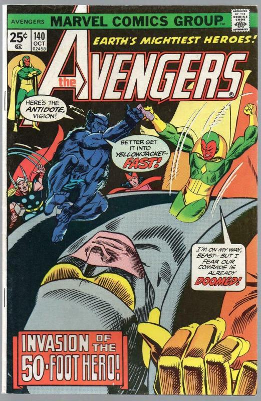 AVENGERS 140 FN-  Oct. 1975