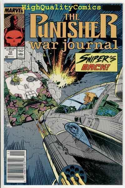 PUNISHER WAR JOURNAL #10, NM+, Jim Lee, Sniper, Potts, more PWJ in store, Marvel