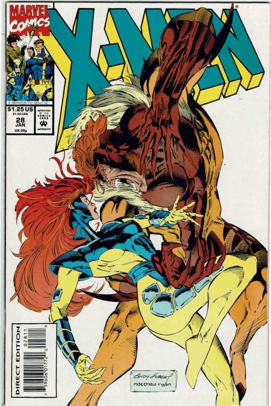 X-Men #28 (1991 v2) Andy Kubert Sabretooth Storm Cyclops NM