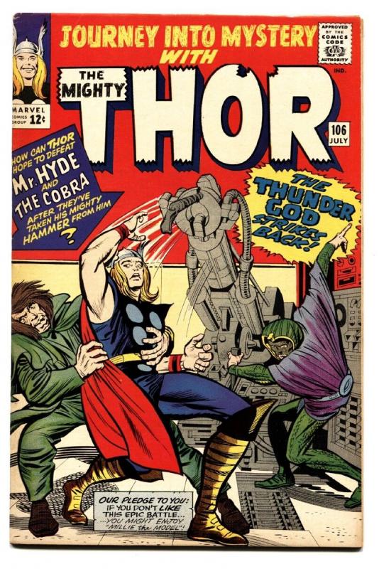 JOURNEY INTO MYSTERY #106 1964-MIGHTY THOR-HIGH GRADE vf