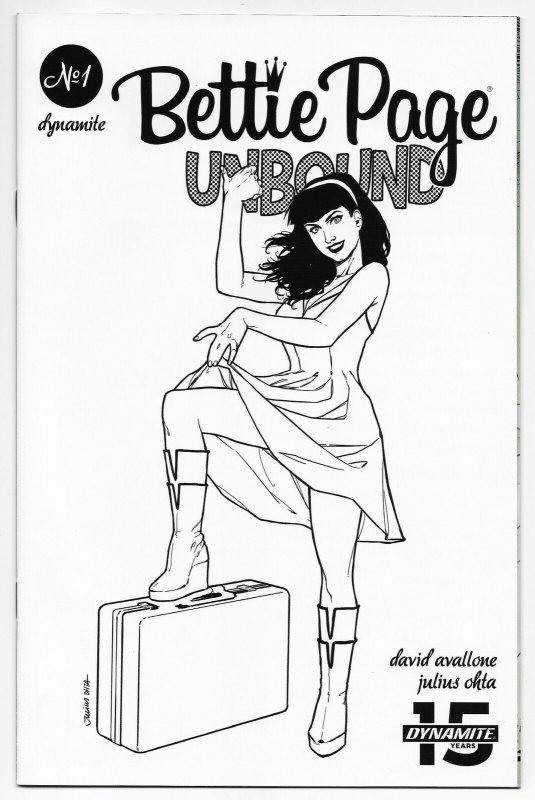 Bettie Page Unbound #1 Ohta 1:40 B&W Variant (Dynamite, 2019) NM