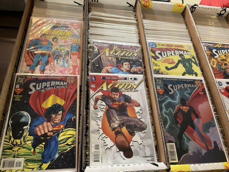 Superman Action Comics Man of Steel Huge Comic Lot 1976-2020 Over 1200 Books! 