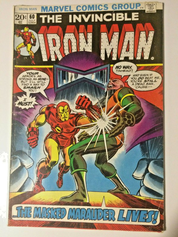 Marvel Iron Man #60 (1968) Mark Jewelers Insert Masked Marauder See Pictures!