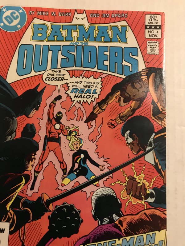 Batman and the Outsiders #4 : DC 11/83 Fn+; Halo, Black Lightning