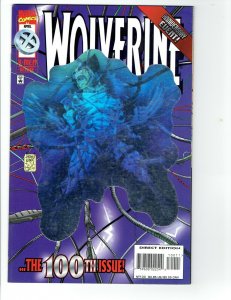 Wolverine #100 Deluxe (1996) VF/NM Marvel Foil Hologram Cover Anniversary