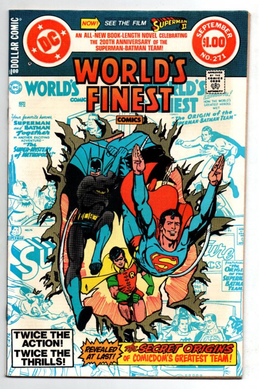 World's Finest #271 - Superman - Batman - Robin - 1981 - VF