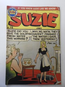 Suzie Comics #72 (1949) GD Condition moisture damage, mold