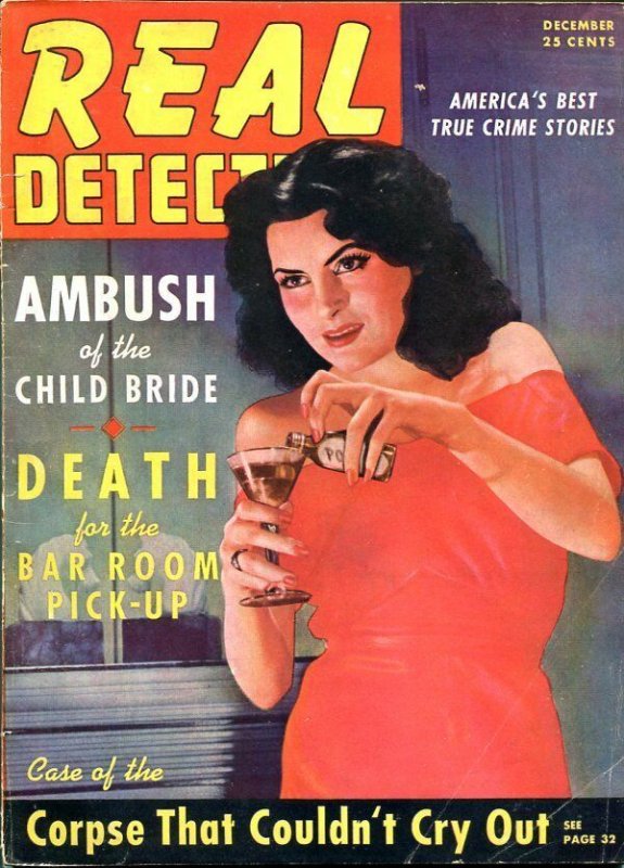 REAL DETECTIVE-DEC 1940-G/VG-HARD BOILED-SPICY-MURDER-RAPE-POISON- G/VG