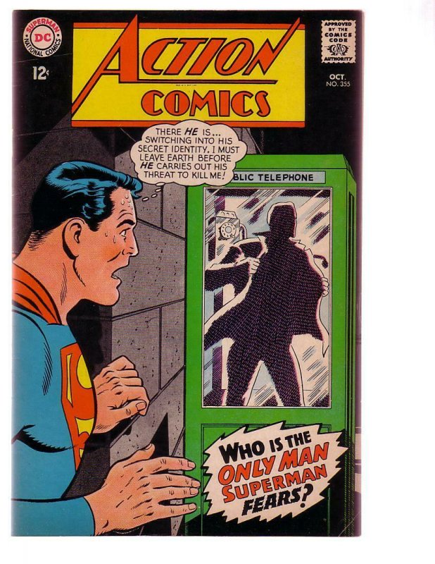 ACTION COMICS #355 1967-SUPERMAN-DC COMICS SUPERGIRL FN-