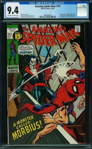 Amazing Spider-Man #101 (1971) CGC 9.4 NM (1st App Morbius the Living Vampire)