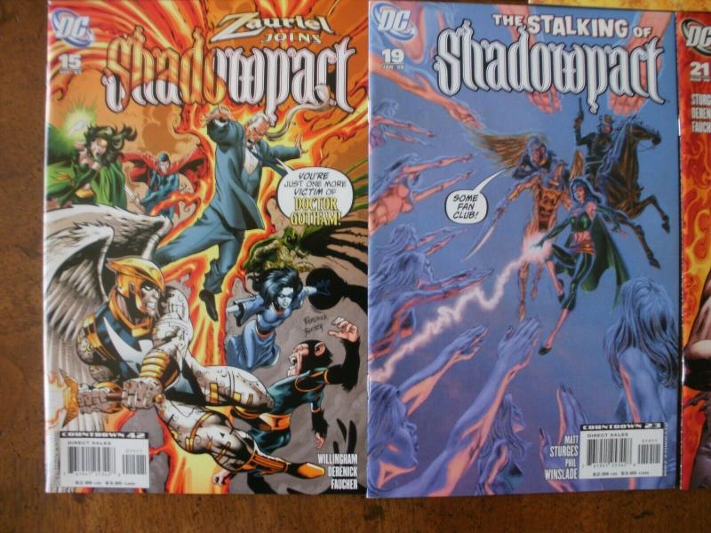 7 DC SHADOWPACT Comic Book: #9 #11 #13 #14 #15 #19 #21 (2007 2008)