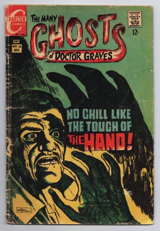 Many Ghosts Of Doctor Graves #10 (Charlton, 1968) GD/VG