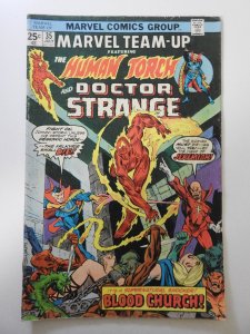 Marvel Team-Up #35 VG Condition moisture stain