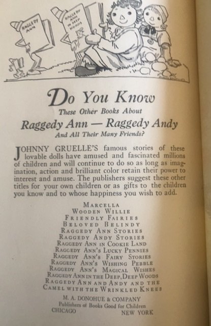 Raggedy Ann in the deep deep woods, GRUELLE, 95p