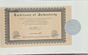 SUPERPOWERS PREVIEW EDITION (2007 Series) #1 SIGNED BY JIM KREUGER W/COA NM.