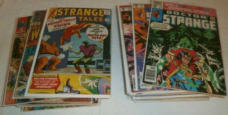 Strange Tales V1 #124,134,142,143 + Doctor Strange V2 #5,8+ comic book lot of 38