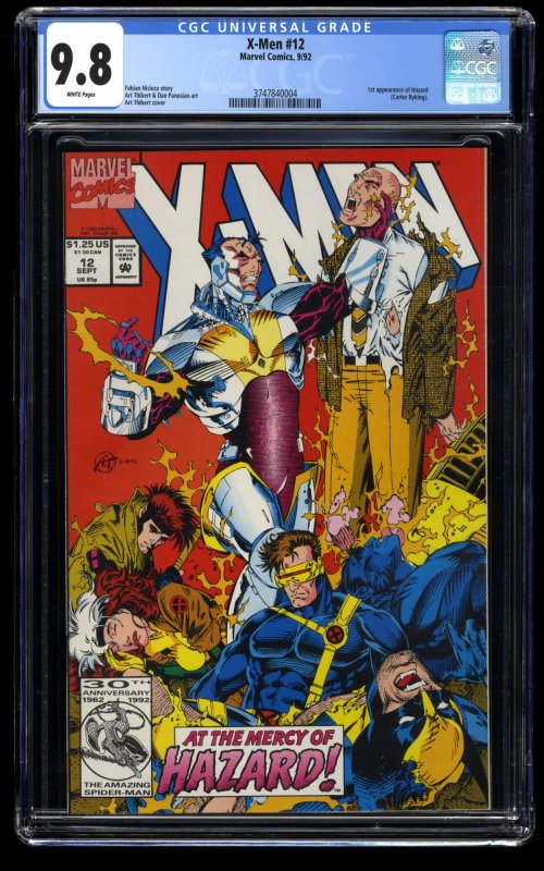 X-Men #12 CGC NM/M 9.8 White Pages 1st Appearance Hazard!