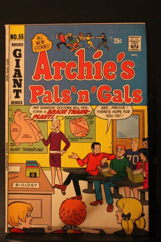 Archie's Pals 'N' Gals #55 High-Grade VF/NM Classroom Cover Gi...