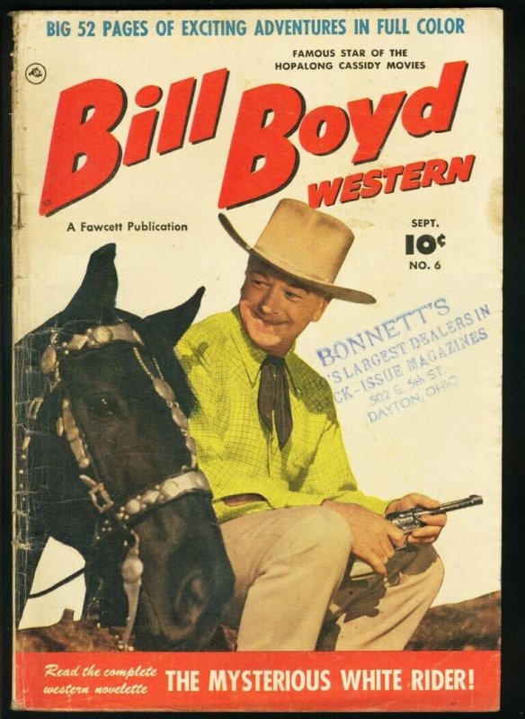 BILL BOYD WESTERN #6-FAWCETT-PHOTO COVER G